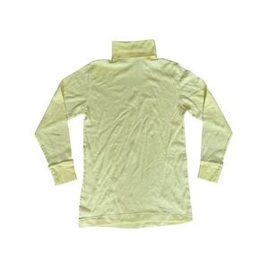 Gordini Yellow Long Sleeve Women's Turtleneck Top Size M Casual Cotton Blend